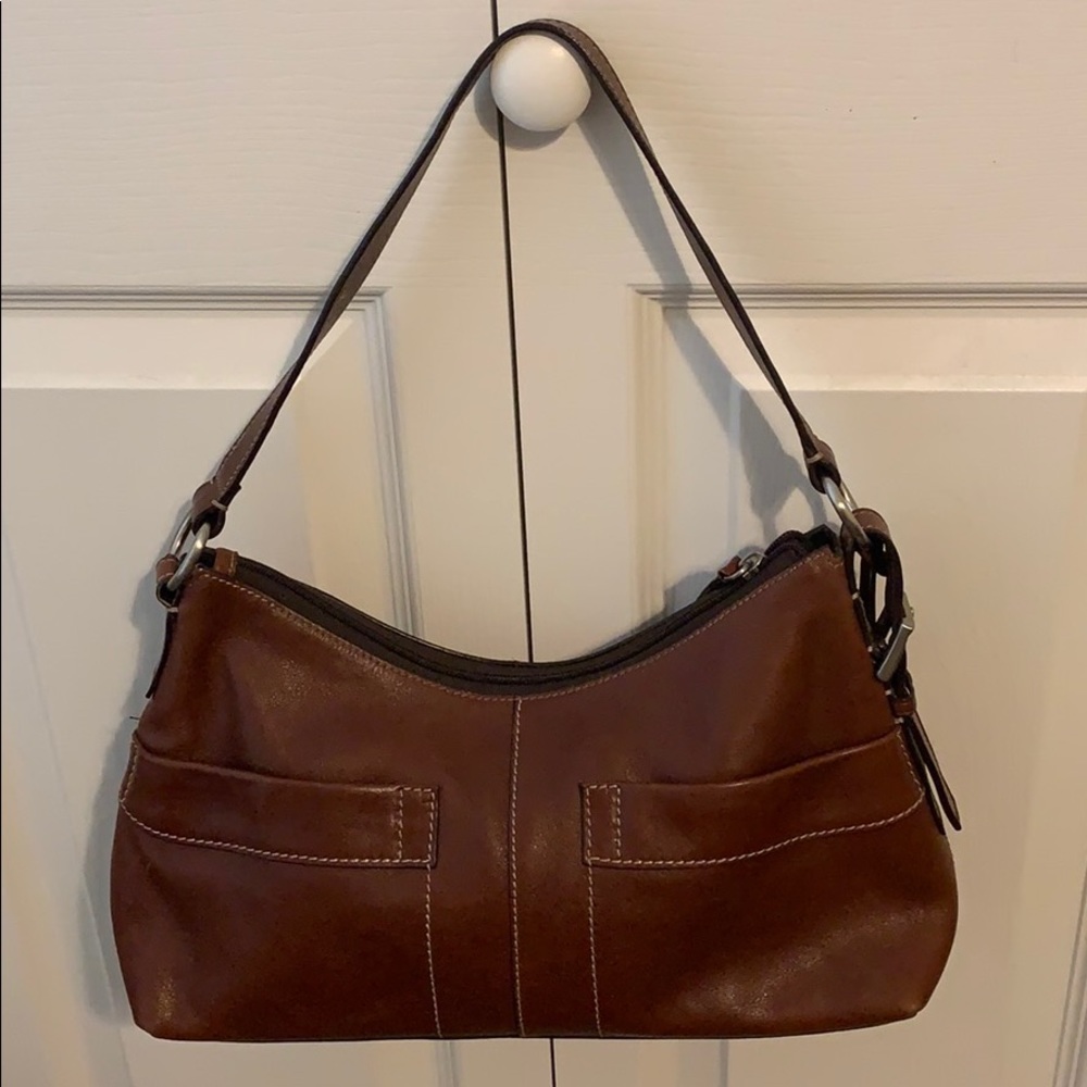 Fossil brown leather purse handbag